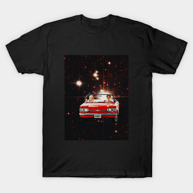 We'll Run Away - Space Collage, Retro Futurism, Sci Fi T-Shirt by jessgaspar